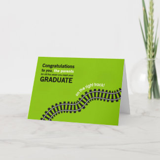 Cartão Congratulations Parents-Graduate on Right Track