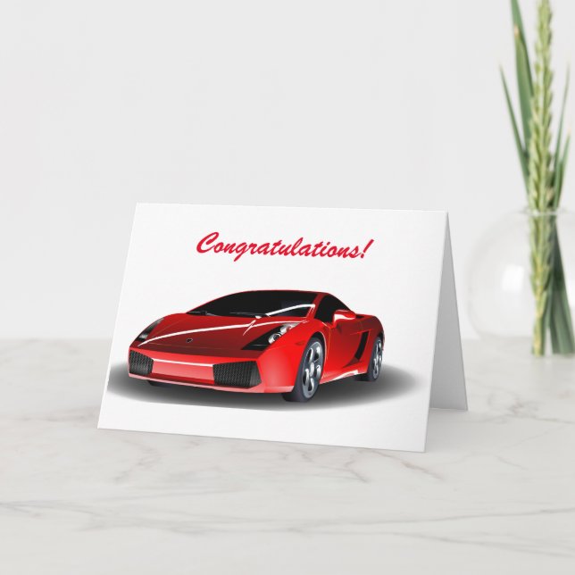 Cartão Congratulations Passing your driving test (Frente)