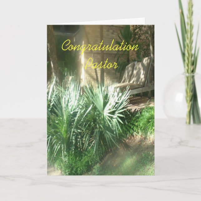 Cartão congratulations Pastor (Frente)