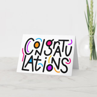 Cartão Congratulations Quirky Letters