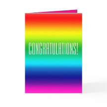 Congratulations rainbow card