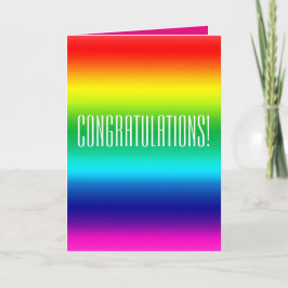 Cartão Congratulations rainbow card