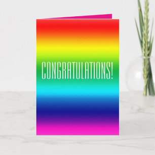 Cartão Congratulations rainbow card