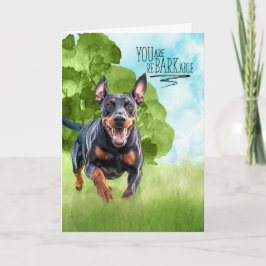 Cartão Congratulations reBARKable Doberman Dog