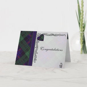 Cartão Congratulations - Scottish Tartan Armstrong Blank