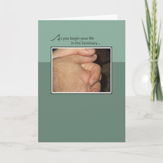 Cartão Congratulations  Seminarians In Prayer (Frente)