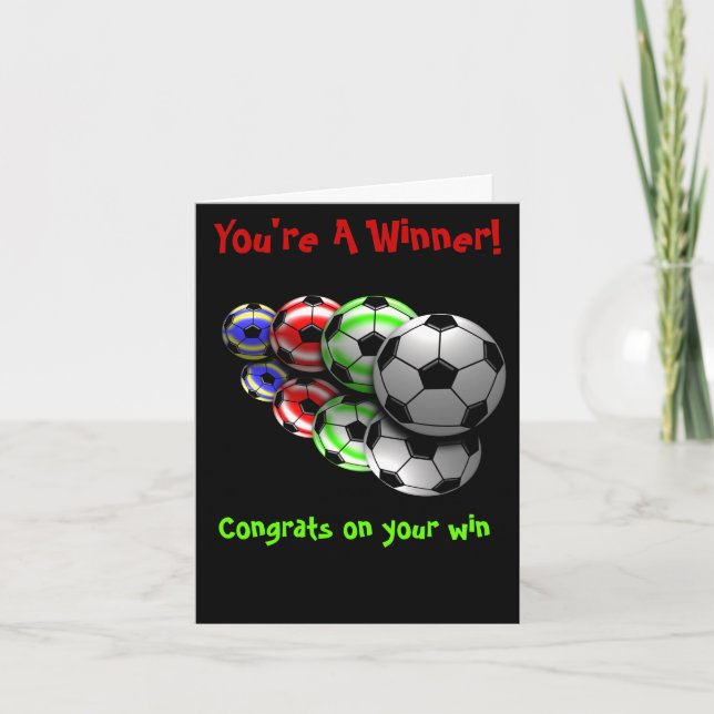 Cartão Congratulations Soccer Card (Frente)