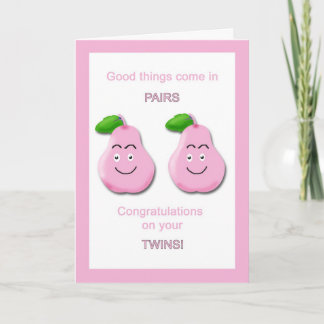 Cartão Congratulations Twin Girls Card
