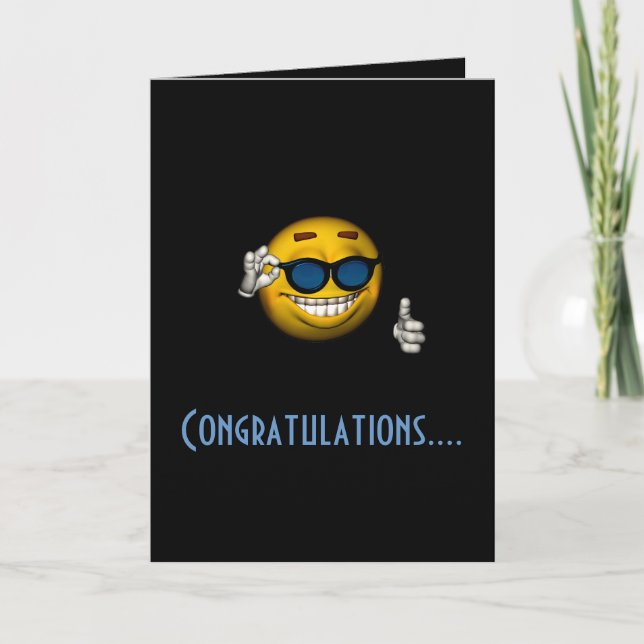 Cartão "Congratulations" - w/ Sunglasses (Frente)