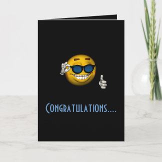 Cartão "Congratulations" - w/ Sunglasses