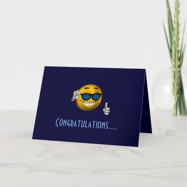 Cartão "Congratulations" - w/ Sunglasses (Frente)