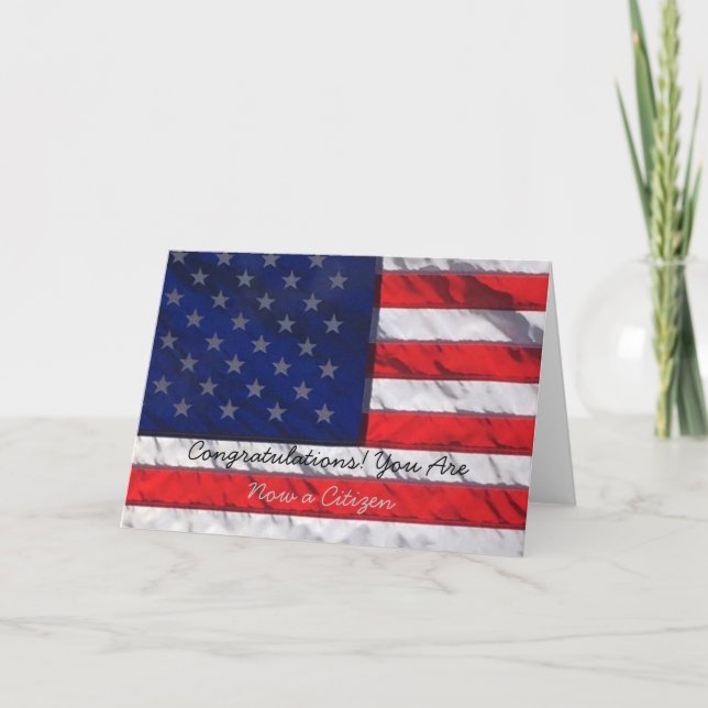 Cartão Congratulations! You Are Now a Citizen (Frente)