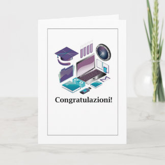 Cartão Congratulazioni! - Graduation Books and Technolog