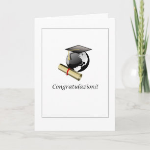 Cartão Congratulazioni! - Graduation Card in Italian