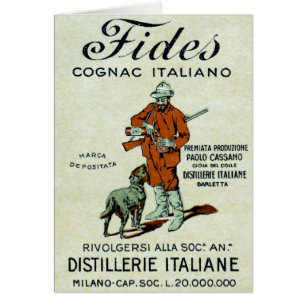 Cartão Conhaque de 1905 italianos