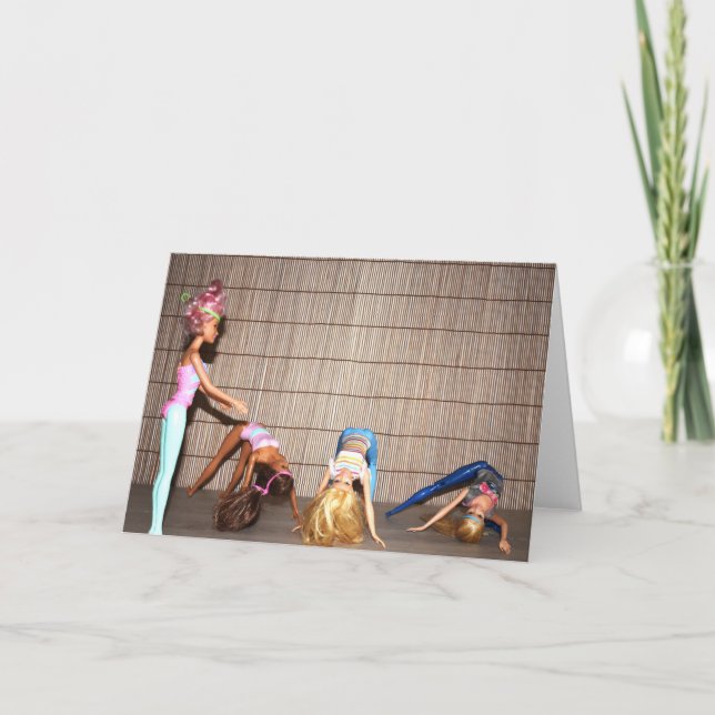 Cartão Conheça as Garotas do Ginásio. (Frente)