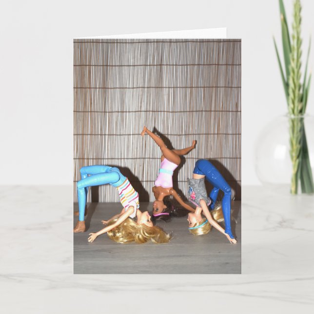 Cartão Conheça as Garotas do Ginásio. (Frente)