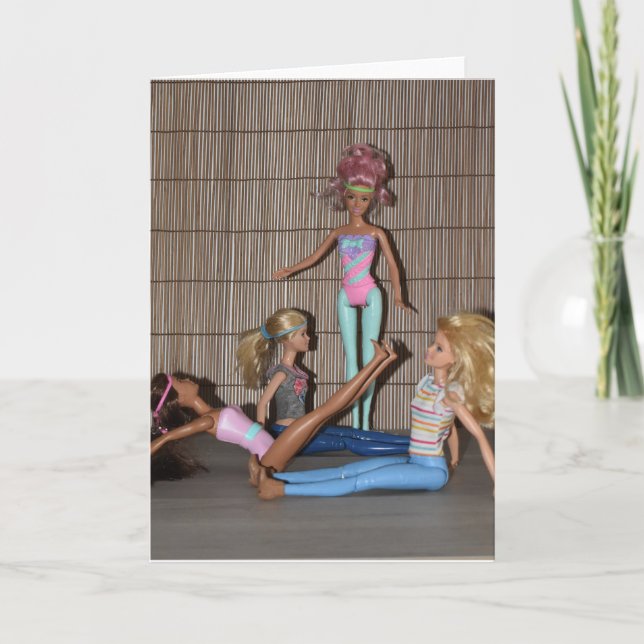 Cartão Conheça as Garotas do Ginásio. (Frente)