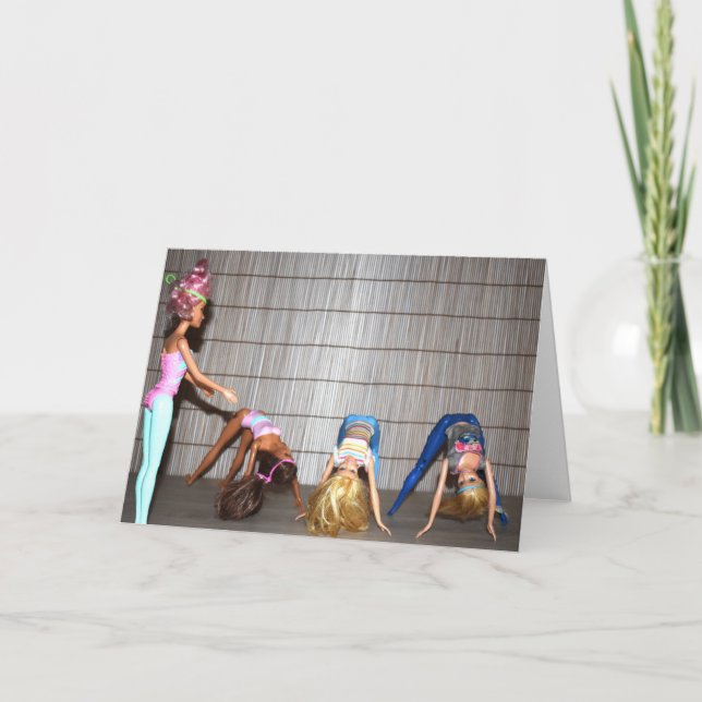 Cartão Conheça as Garotas do Ginásio. (Frente)