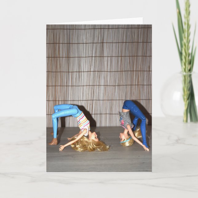 Cartão Conheça as Garotas do Ginásio. (Frente)