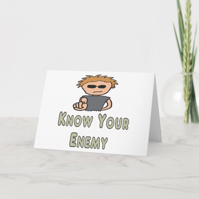 Cartão Conheça seu inimigo (Frente)