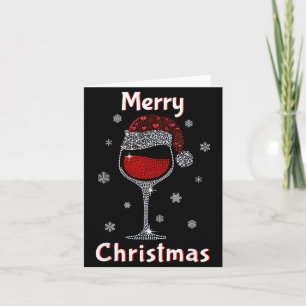 Cartão Conjunto de Natal Mulheres Cálice de Vinho Natal D