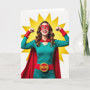Cartão Conjunto Teal Bodysuit Heroína Mamãe