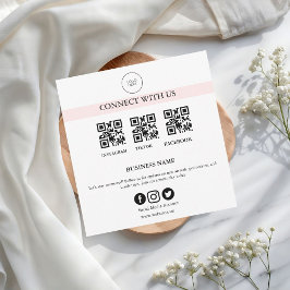 Cartão Connect With Us Social Media Sign | Business