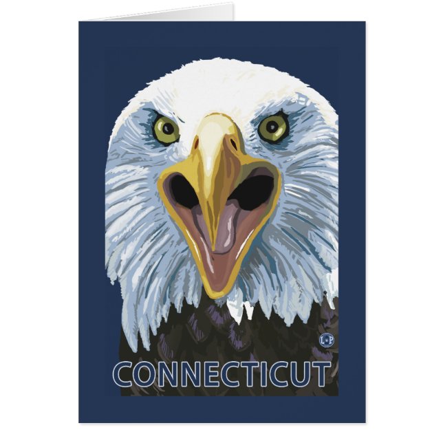 Cartão ConnecticutEagle para Cima Fechar (Frente)