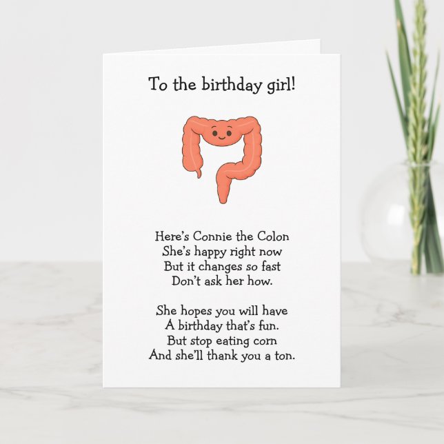 Cartão Connie the Colon Birthday Card (Frente)