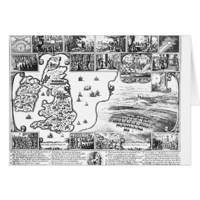 Cartão Conquistas de Gustavus II Adolphus (Frente Horizontal)