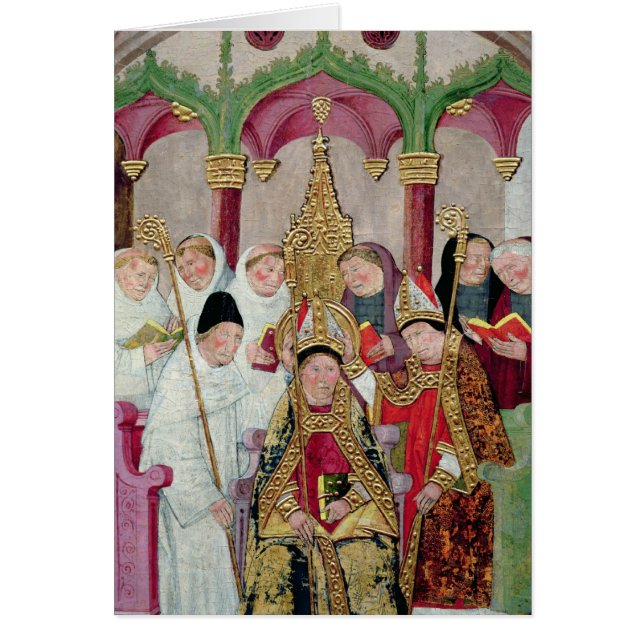 Cartão Consagração de um Bishop, escola Valencian (Frente)