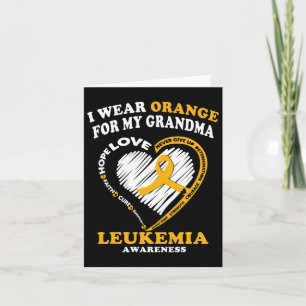 Cartão Consciência da leucemia - Visto Laranja Para Minha
