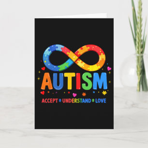 Cartão Consciência do Autismo Aceitar Compreender Amor Ap