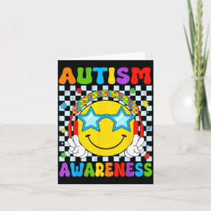 Cartão Consciência do autismo equipe de apoio divertido p