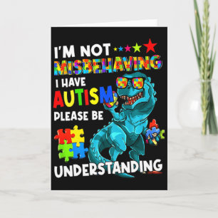 Cartão Consciência do Autismo Não Estou Me Comportando Ma