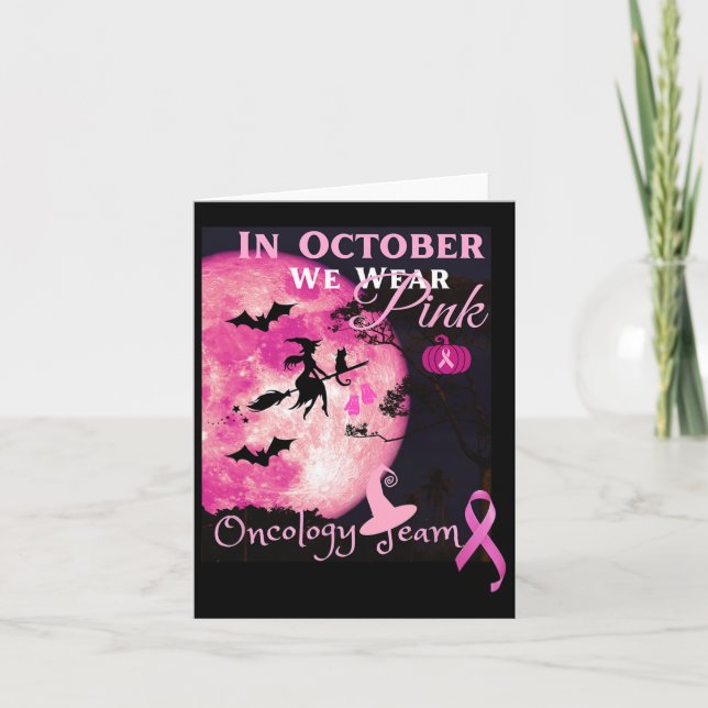 Cartão Consciência do Cancer da Mama. Em outubro Vestimos (Frente)