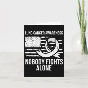 Cartão Consciência do Cancer pulmonar Ninguém luta sozinh
