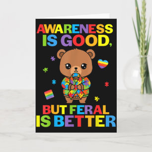 Cartão Consciência É Boa Mas Feral É Melhor Urso Autismo 