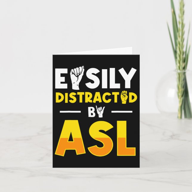 Cartão Consciência Surda em Língua de Sinais Americana e  (Frente)