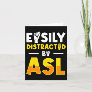 Cartão Consciência Surda em Língua Gestual Americana e Lí