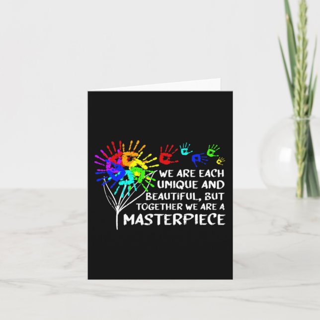 Cartão Consciencialização Autismo Parentes Legal Exclusiv (Frente)