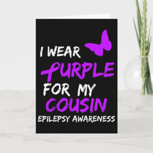 Cartão Consciencialização da Epilepsia Uso Rouxinol Roxo