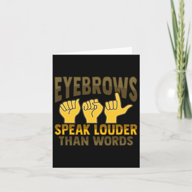 Cartão Consciencialização da Perda Auditiva Surdos Gestos (Frente)