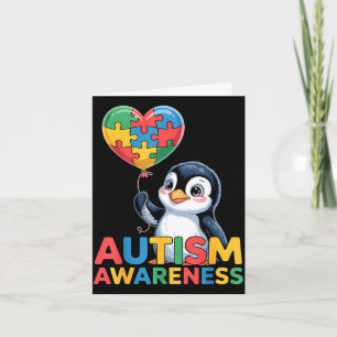 Cartão Consciencialização do autismo autista