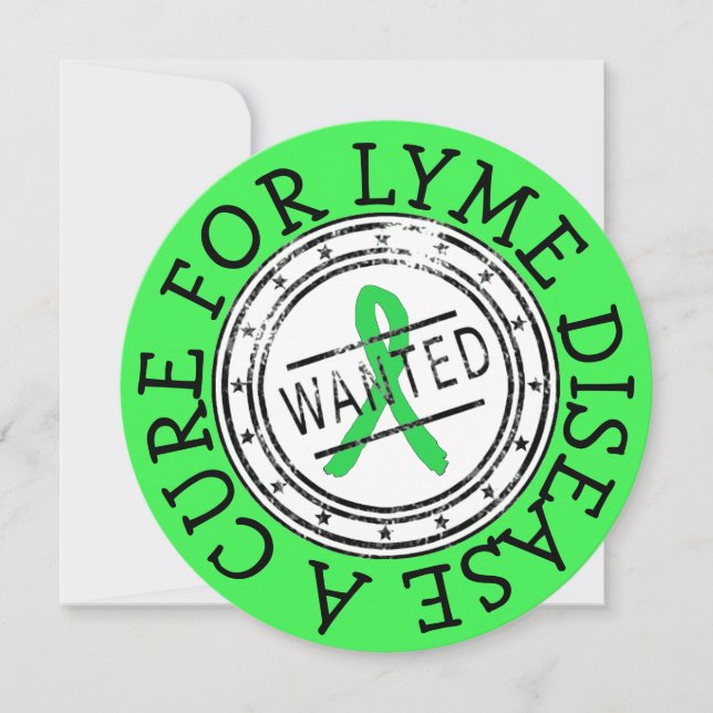 Cartão Conscientização da Doença de Lyme, Nunca De (Frente)