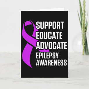 Cartão Conscientização da Epilepsia Eduque Guerreiro Epil
