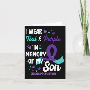 Cartão Conscientização da Prevenção do Suicídio em Memóri