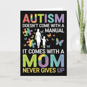 Cartão Conscientização do Autismo 2025 Não Vem Com Um Man
