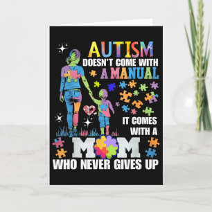 Cartão Conscientização do Autismo 2025 Não Vem Com Um Man